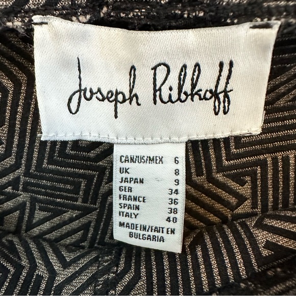 Joseph Ribkoff Pull On Pixie Pant Skinny Stretch Notched Geo Print 18352… - Picture 4 of 10
